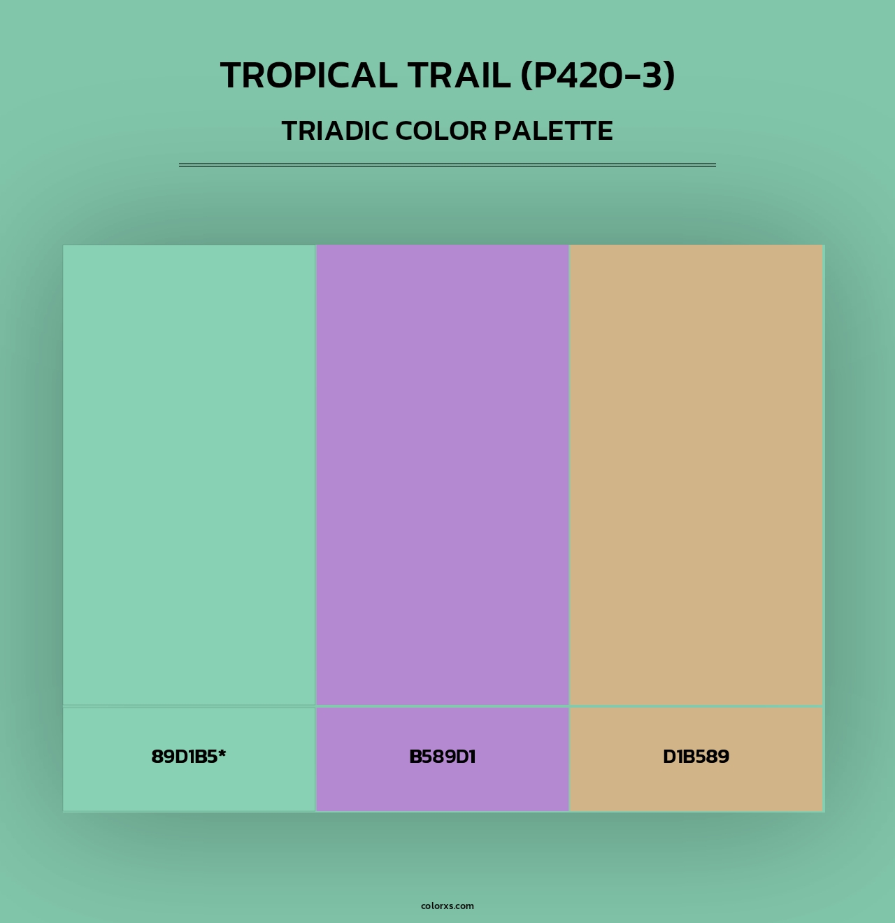 Tropical Trail (P420-3) - Triadic Color Palette