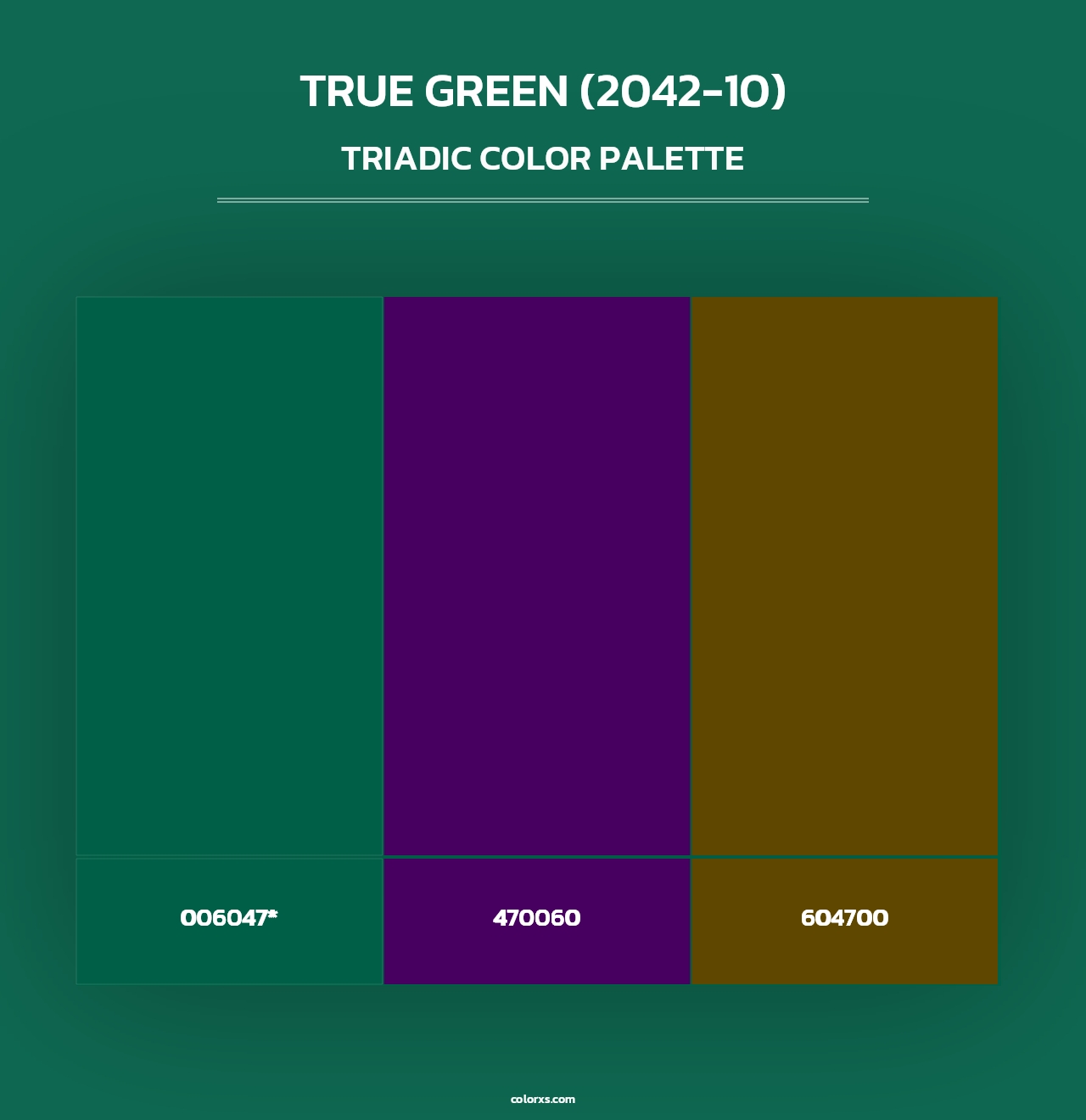 True Green (2042-10) - Triadic Color Palette