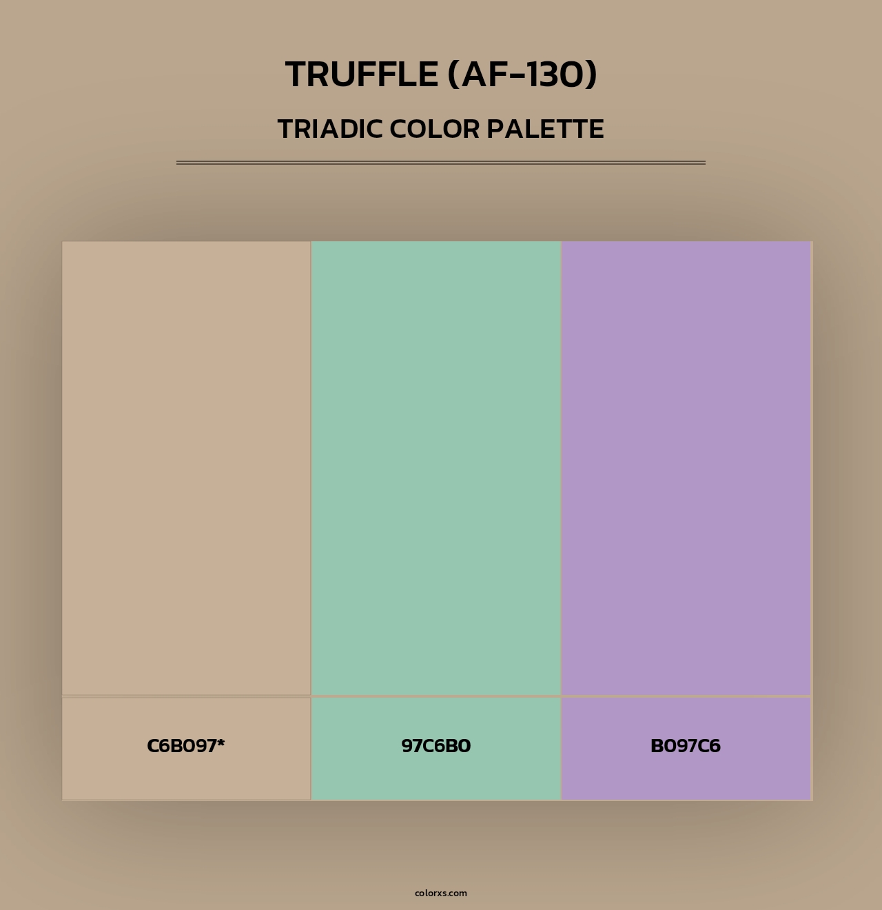 Truffle (AF-130) - Triadic Color Palette