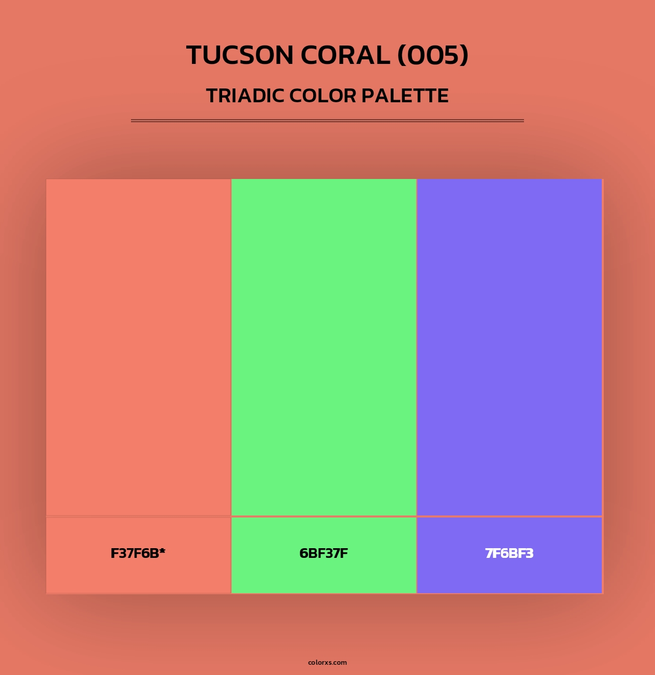 Tucson Coral (005) - Triadic Color Palette