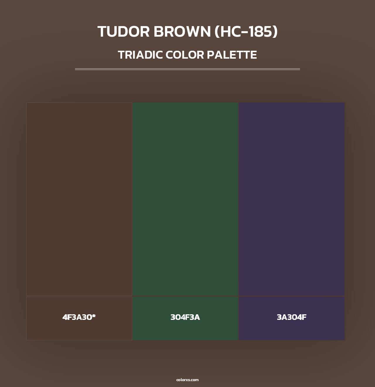 Tudor Brown (HC-185) - Triadic Color Palette