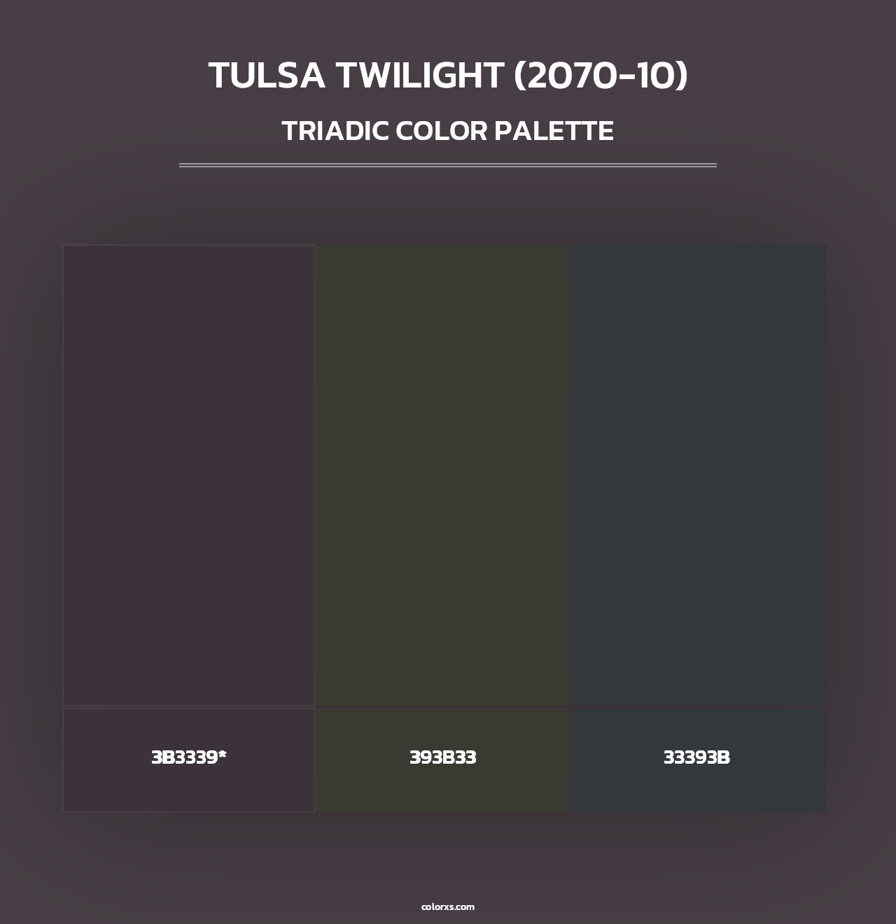 Tulsa Twilight (2070-10) - Triadic Color Palette