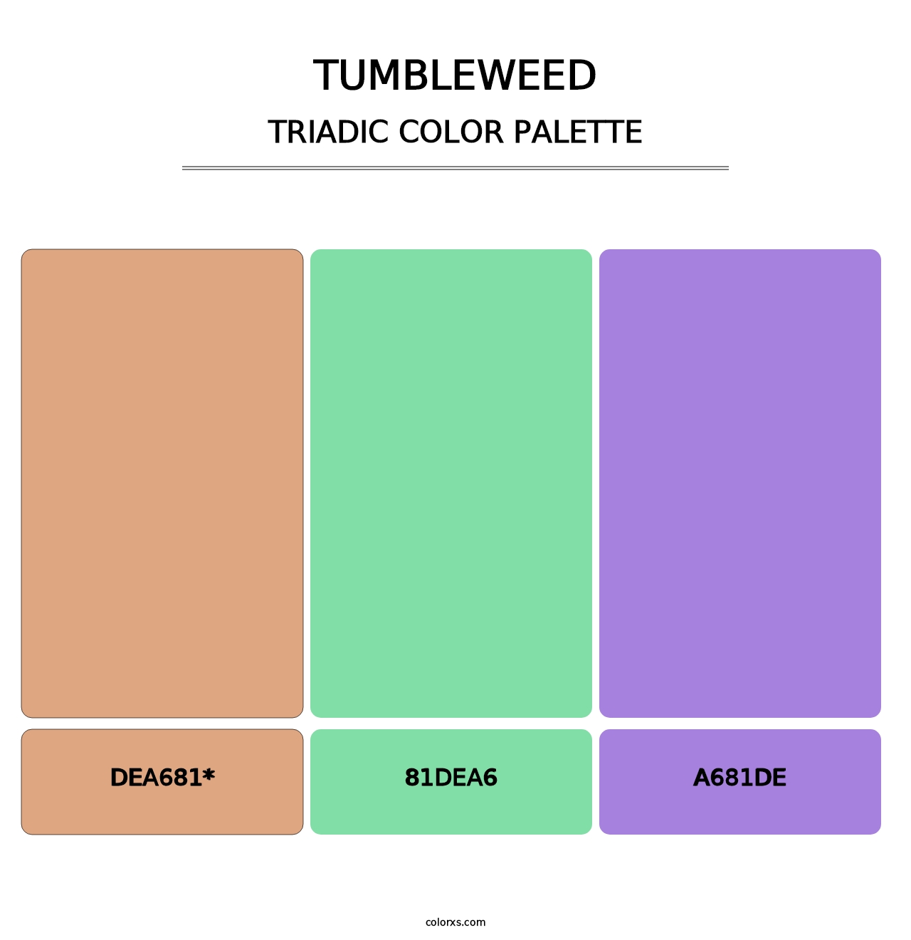 Tumbleweed - Triadic Color Palette