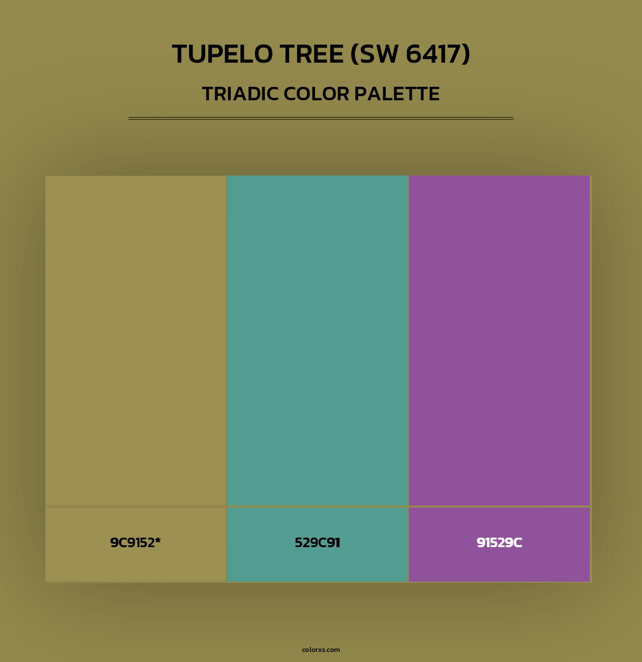 Tupelo Tree (SW 6417) - Triadic Color Palette