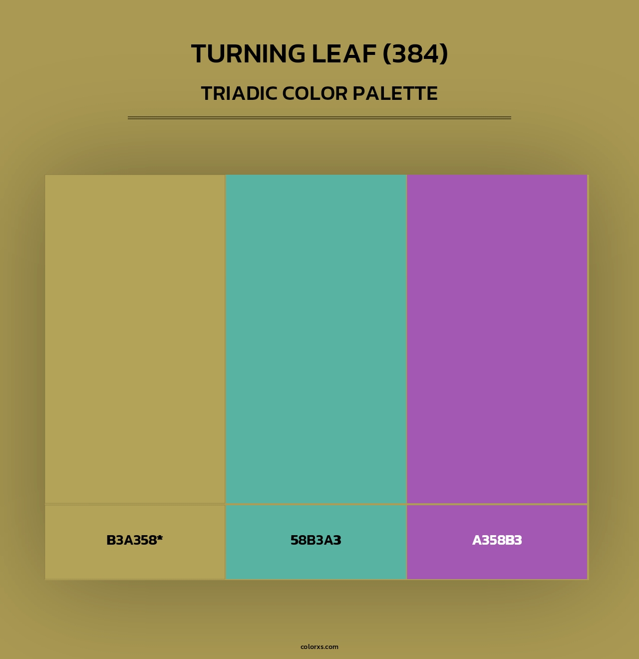 Turning Leaf (384) - Triadic Color Palette