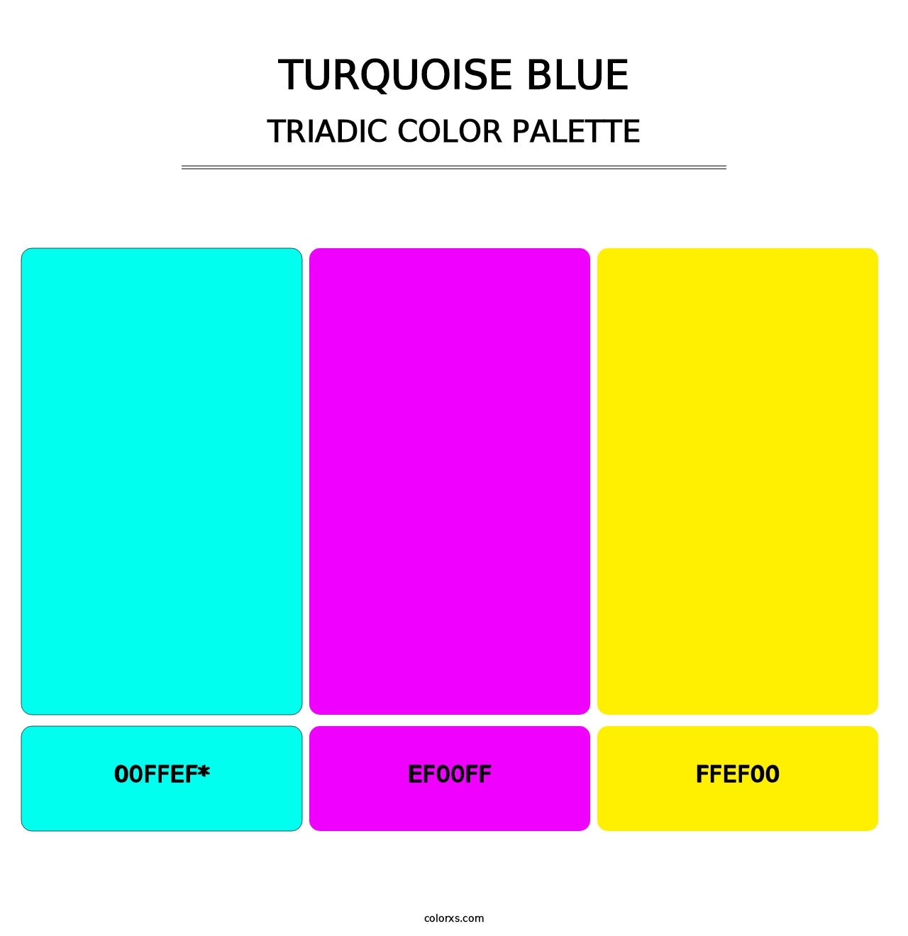 Turquoise Blue - Triadic Color Palette