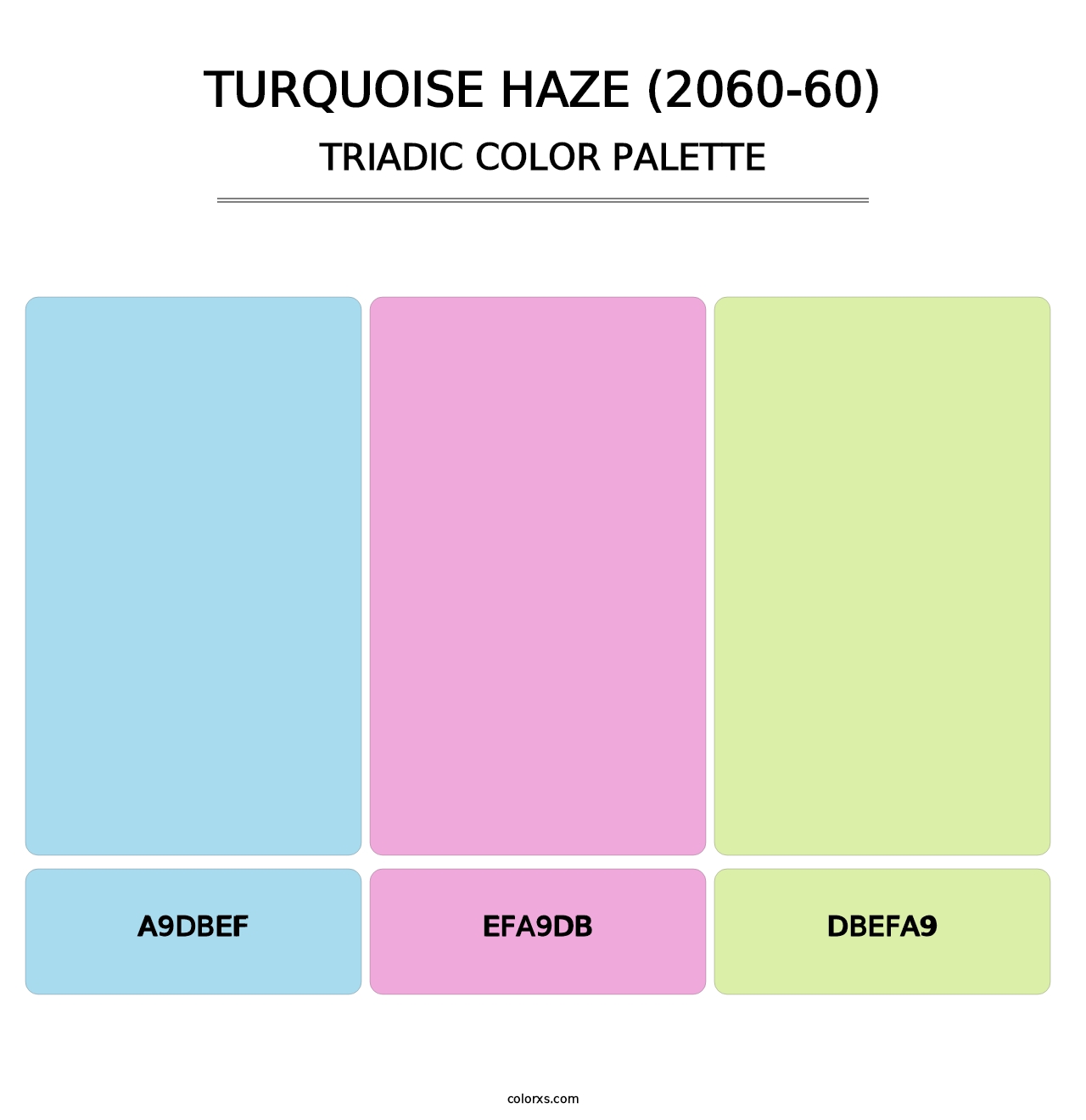 Turquoise Haze (2060-60) - Triadic Color Palette