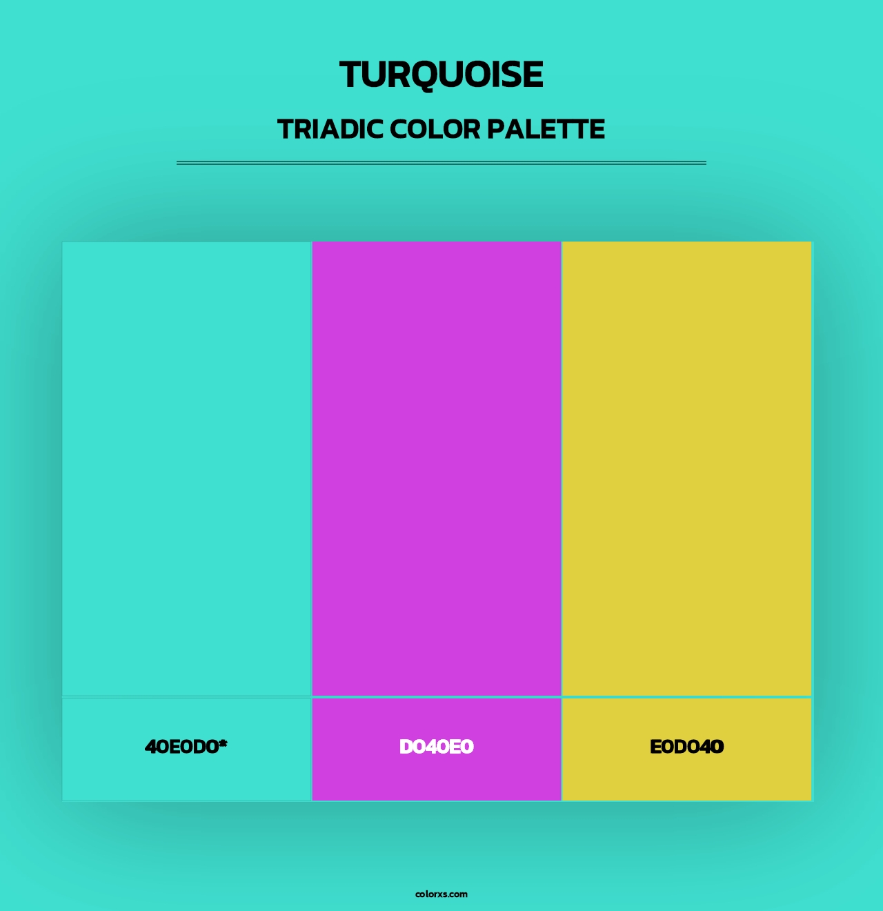 Turquoise - Triadic Color Palette