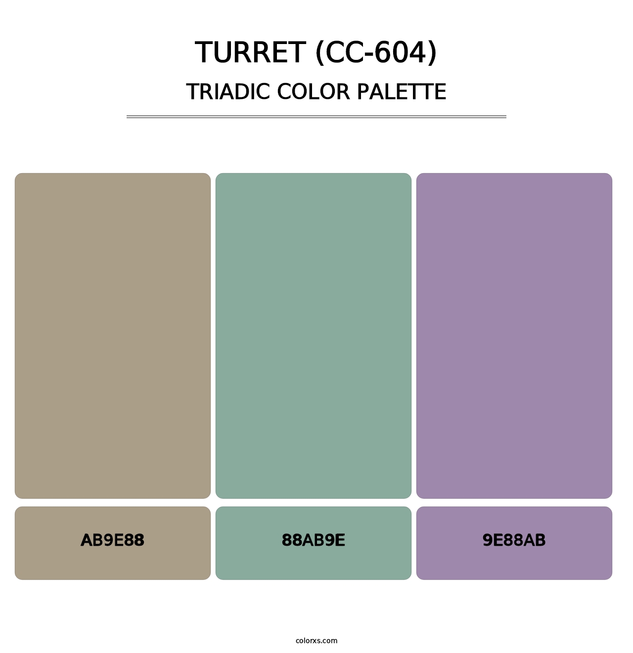 Turret (CC-604) - Triadic Color Palette