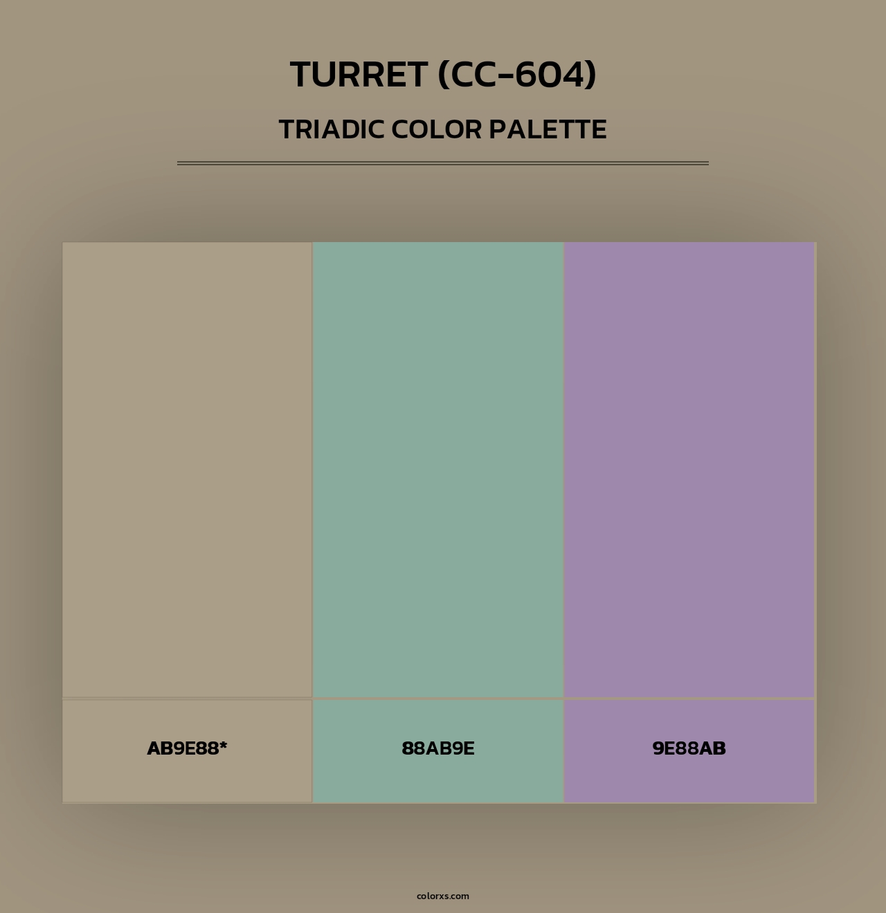 Turret (CC-604) - Triadic Color Palette