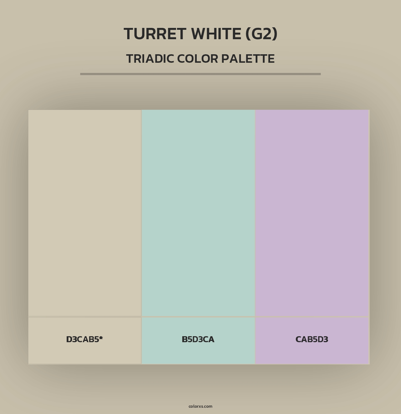Turret White (G2) - Triadic Color Palette