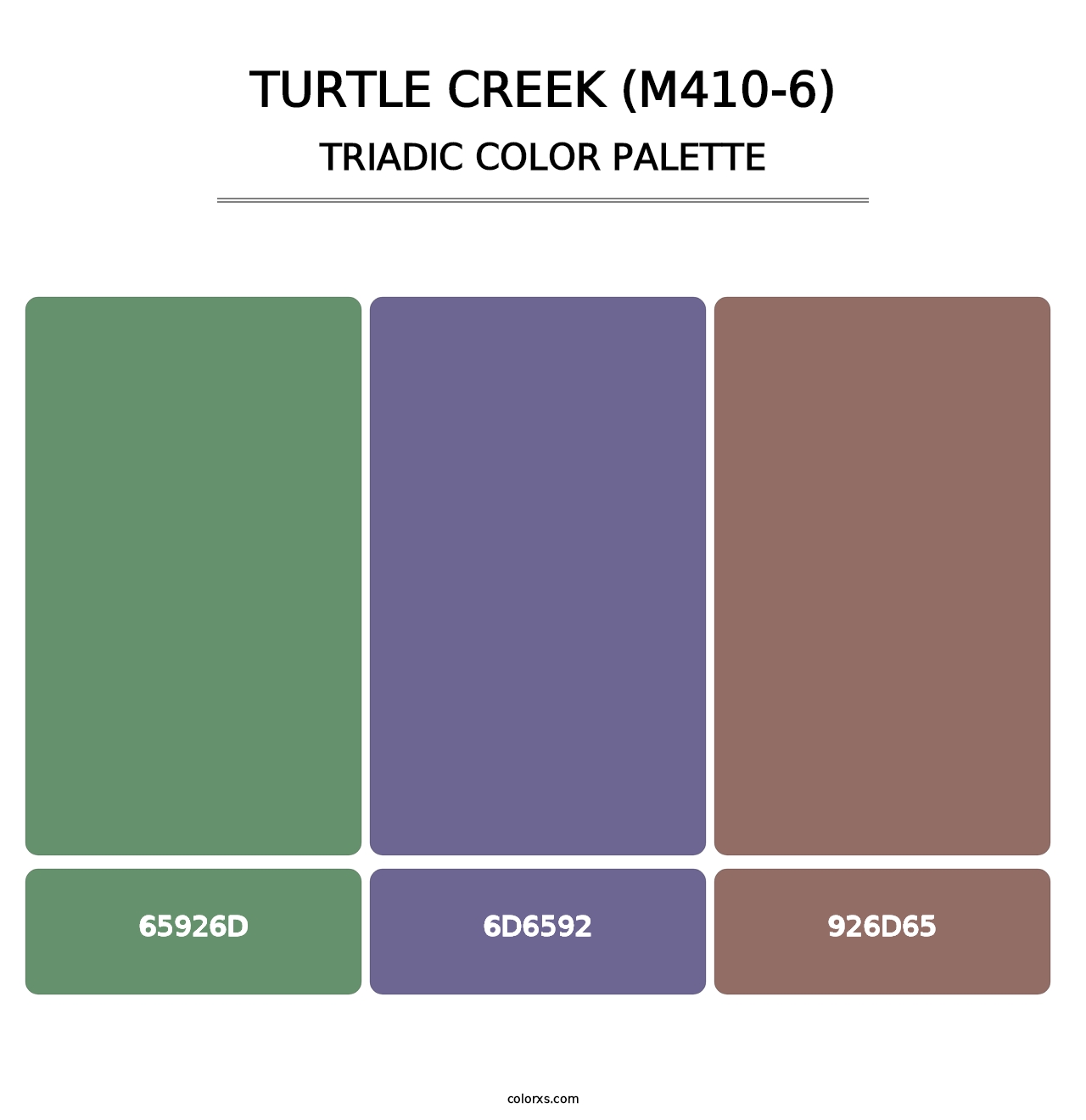 Turtle Creek (M410-6) - Triadic Color Palette