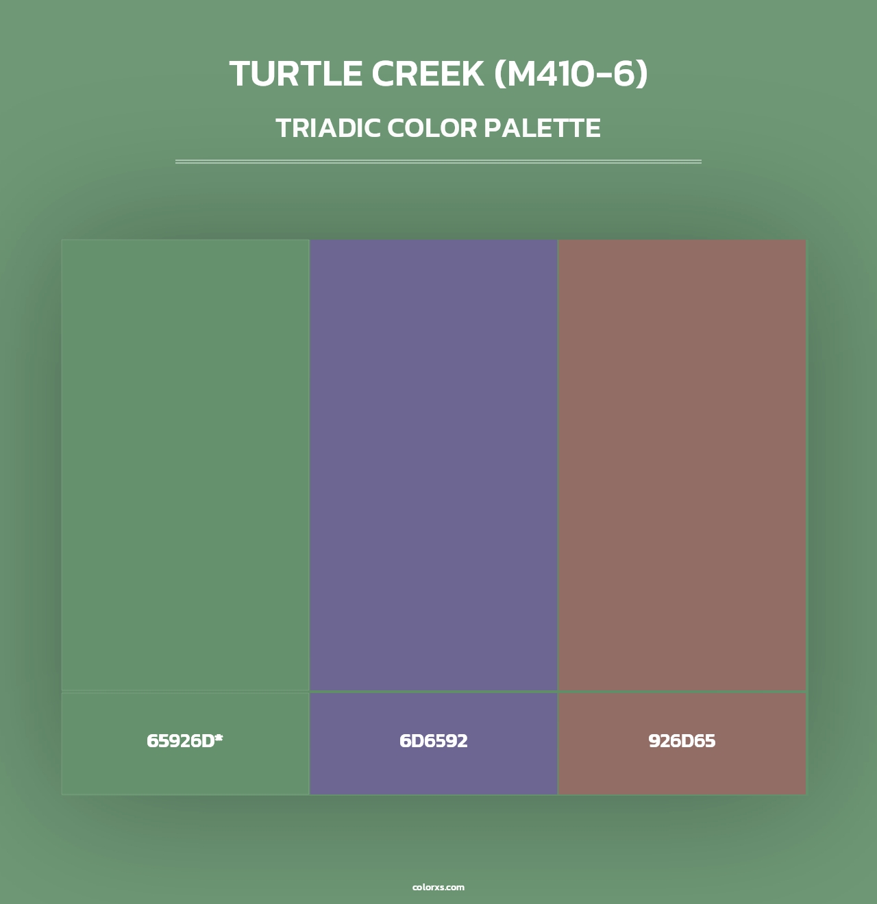 Turtle Creek (M410-6) - Triadic Color Palette
