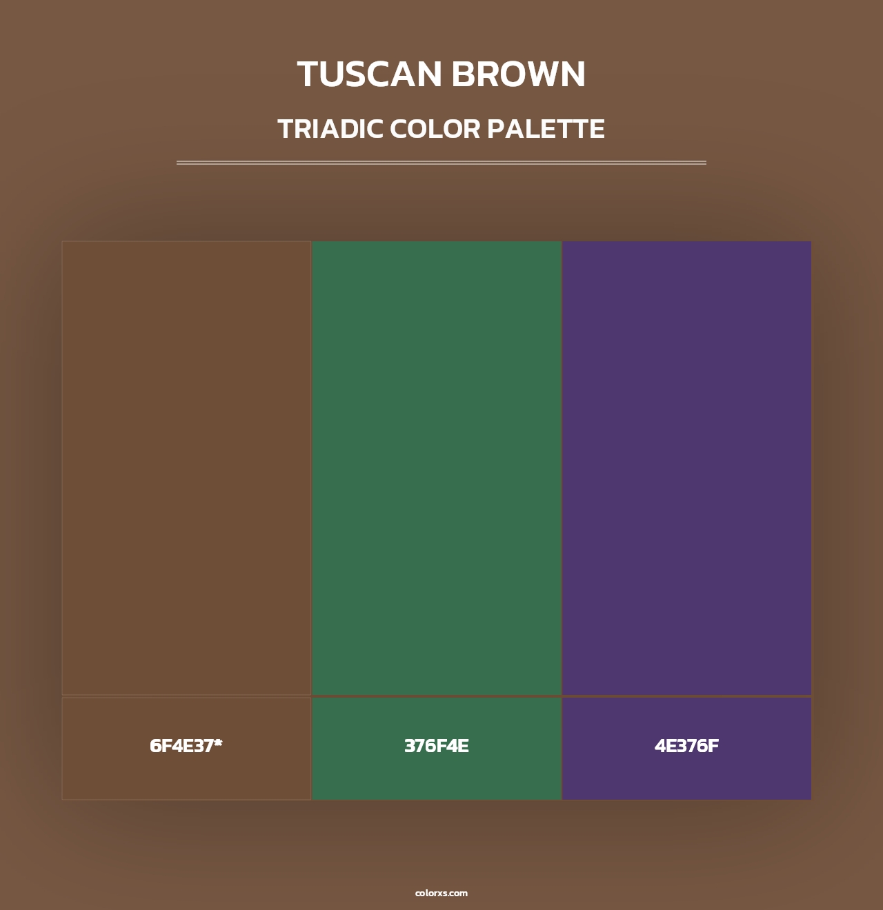 Tuscan Brown - Triadic Color Palette