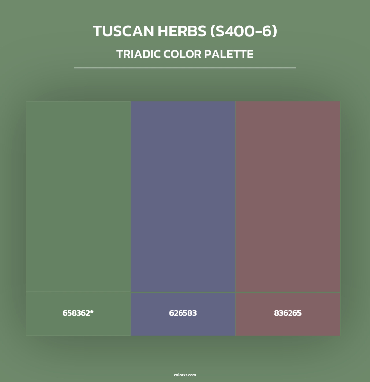 Tuscan Herbs (S400-6) - Triadic Color Palette