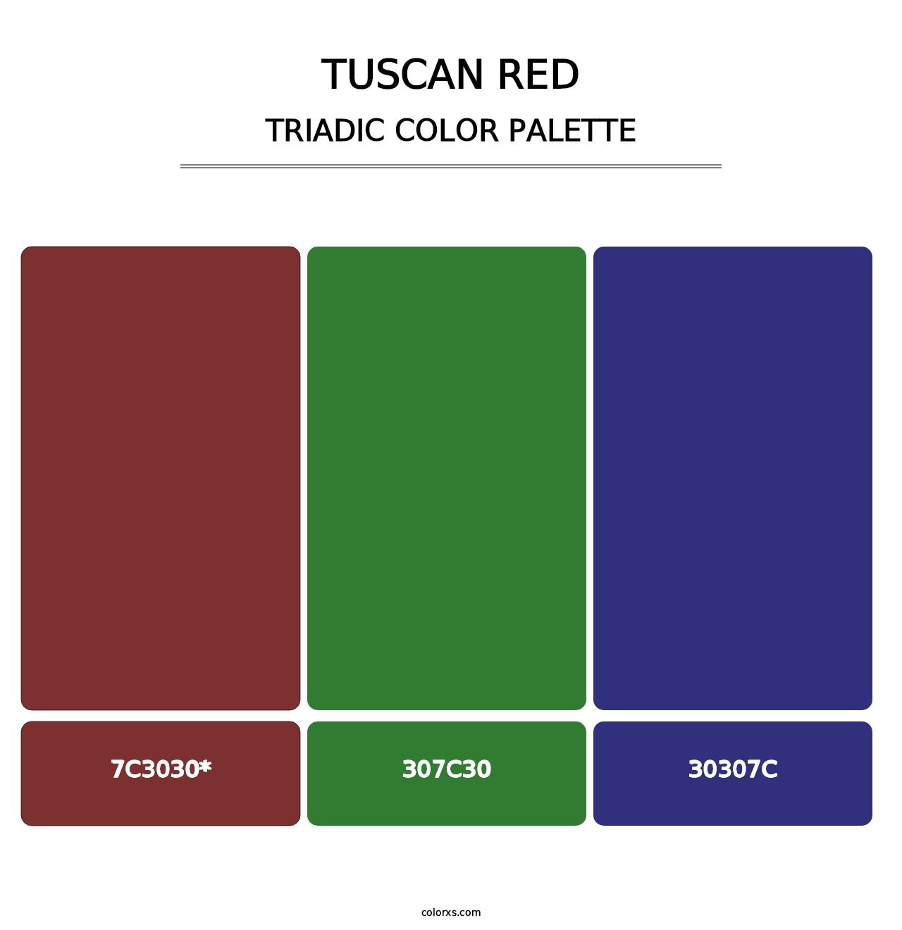 Tuscan Red - Triadic Color Palette