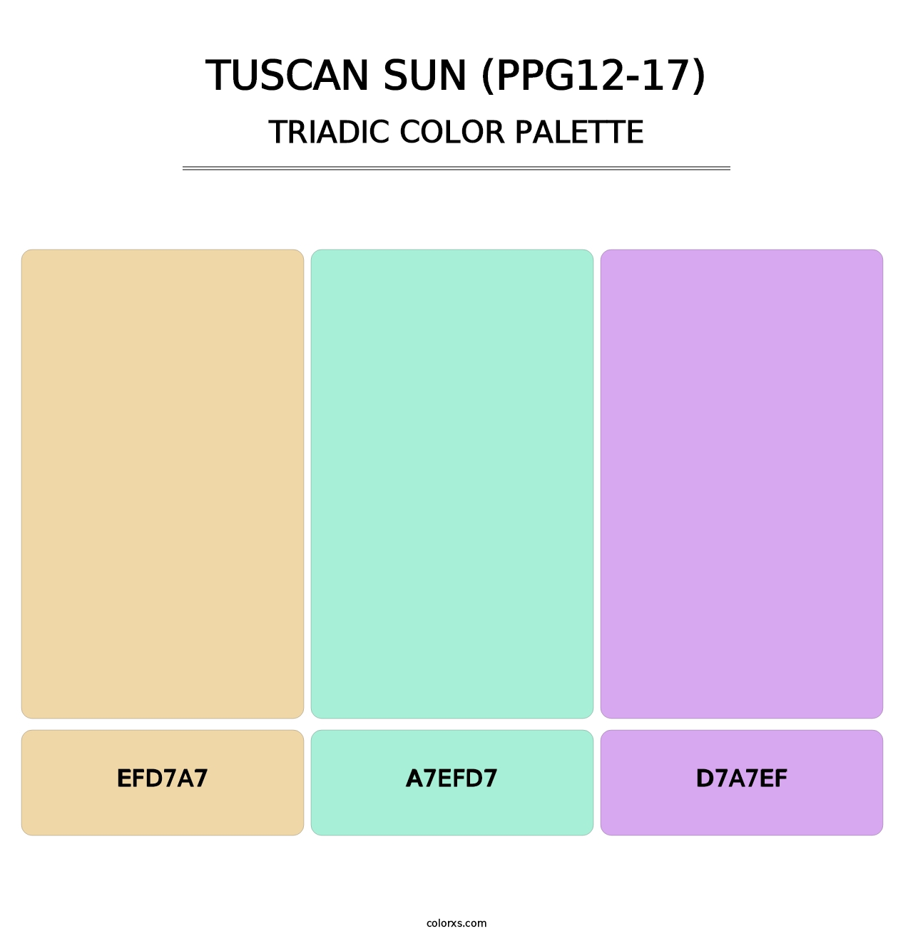Tuscan Sun (PPG12-17) - Triadic Color Palette