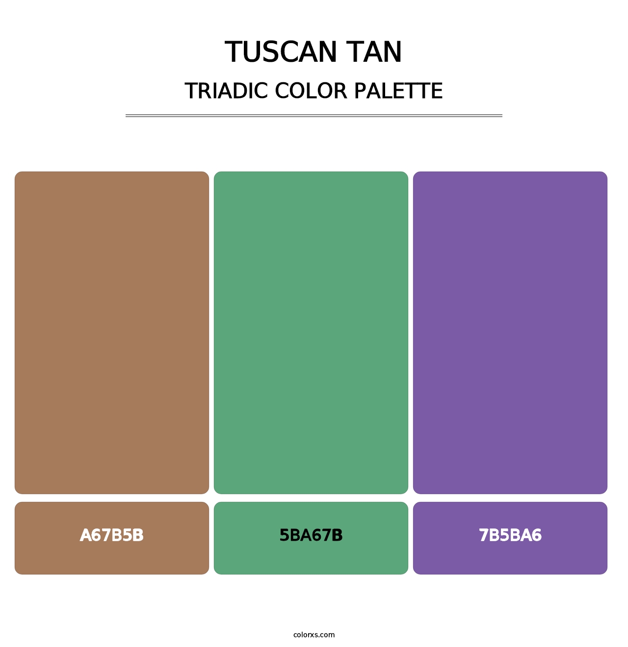 Tuscan Tan - Triadic Color Palette