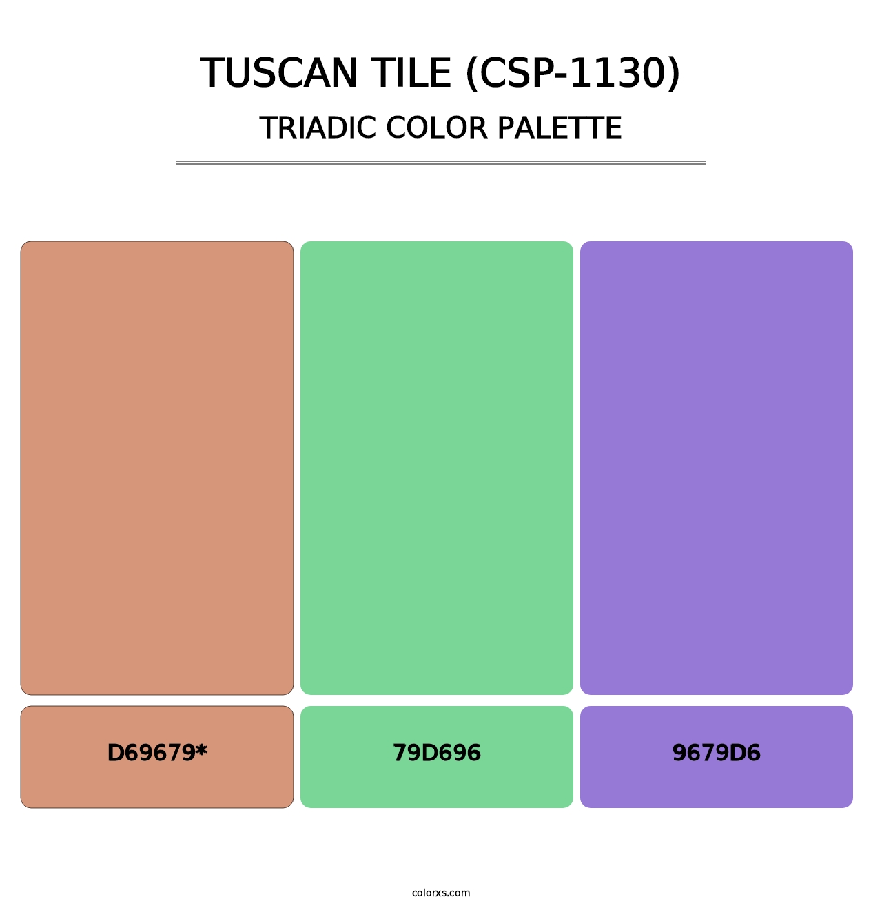 Tuscan Tile (CSP-1130) - Triadic Color Palette