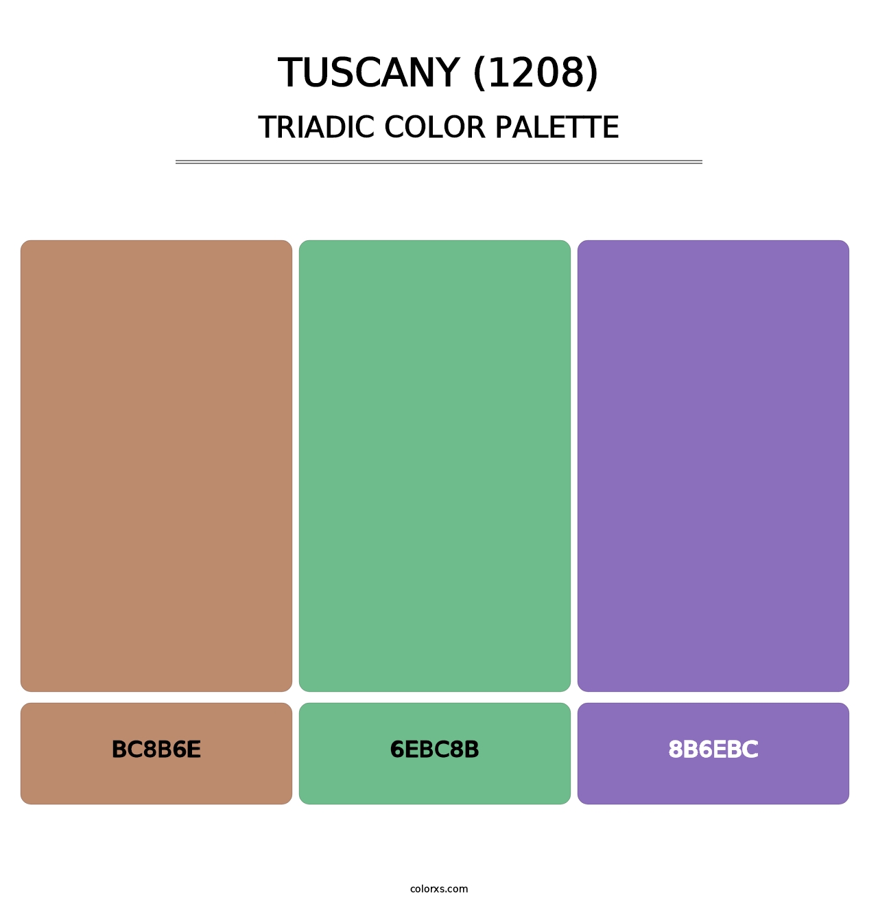Tuscany (1208) - Triadic Color Palette