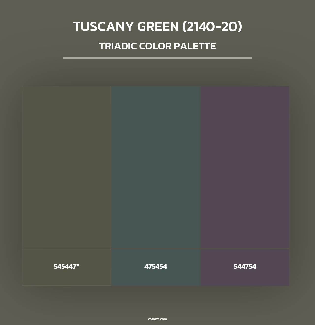Tuscany Green (2140-20) - Triadic Color Palette