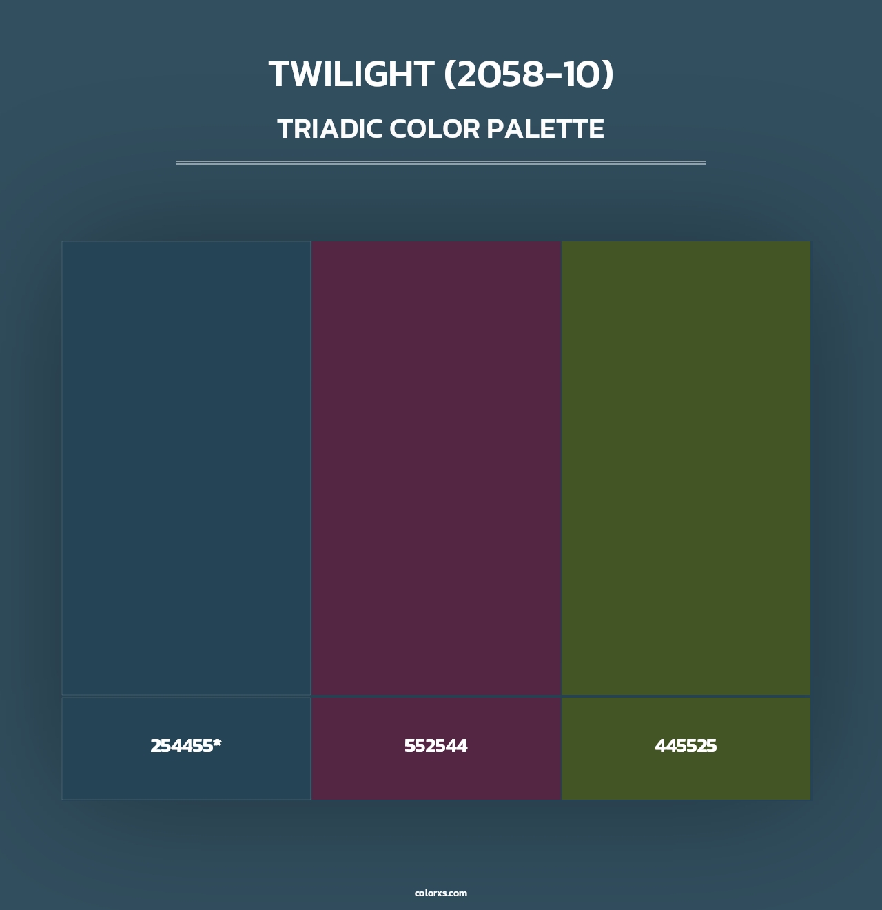 Twilight (2058-10) - Triadic Color Palette