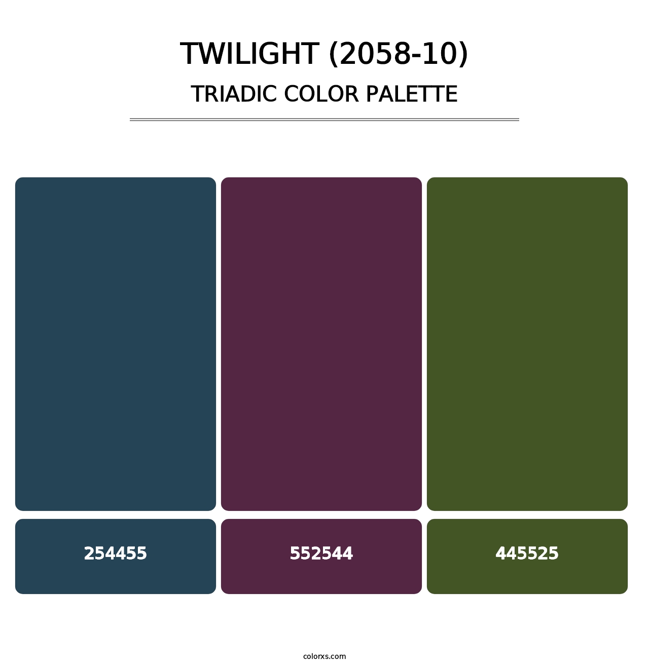 Twilight (2058-10) - Triadic Color Palette