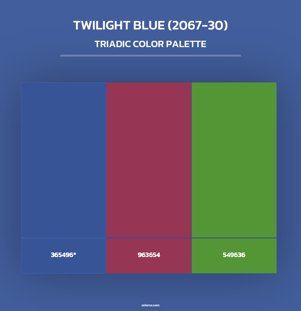 Twilight Blue (2067-30) - Triadic Color Palette