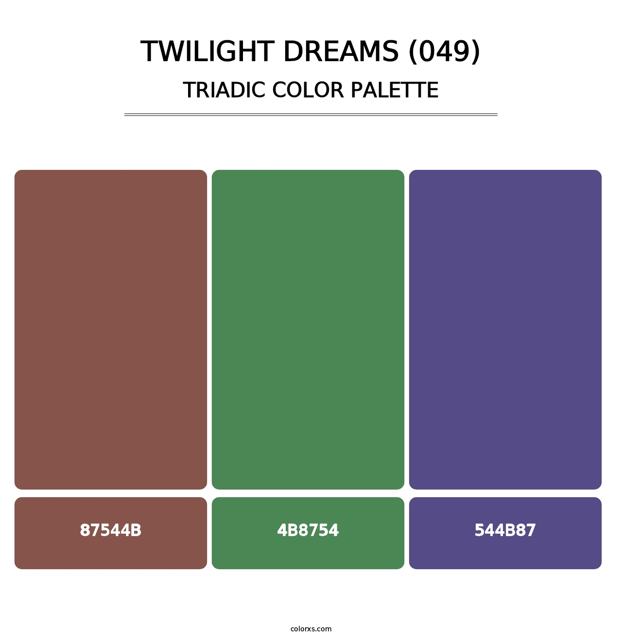 Twilight Dreams (049) - Triadic Color Palette