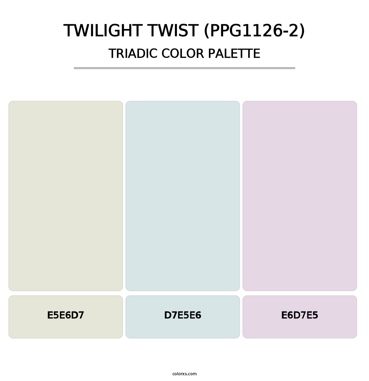 Twilight Twist (PPG1126-2) - Triadic Color Palette