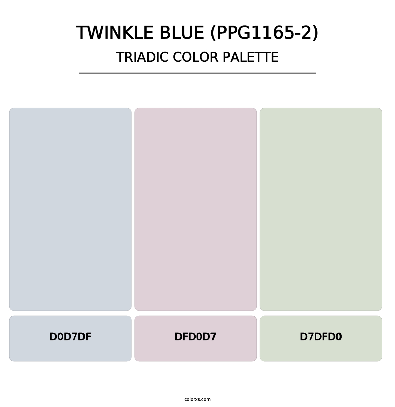 Twinkle Blue (PPG1165-2) - Triadic Color Palette