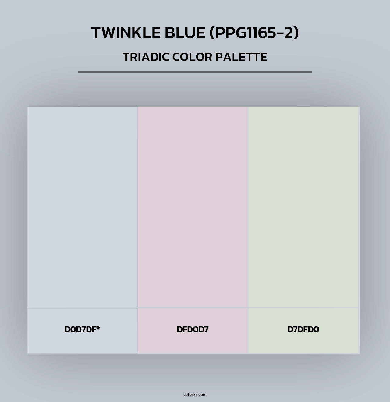 Twinkle Blue (PPG1165-2) - Triadic Color Palette