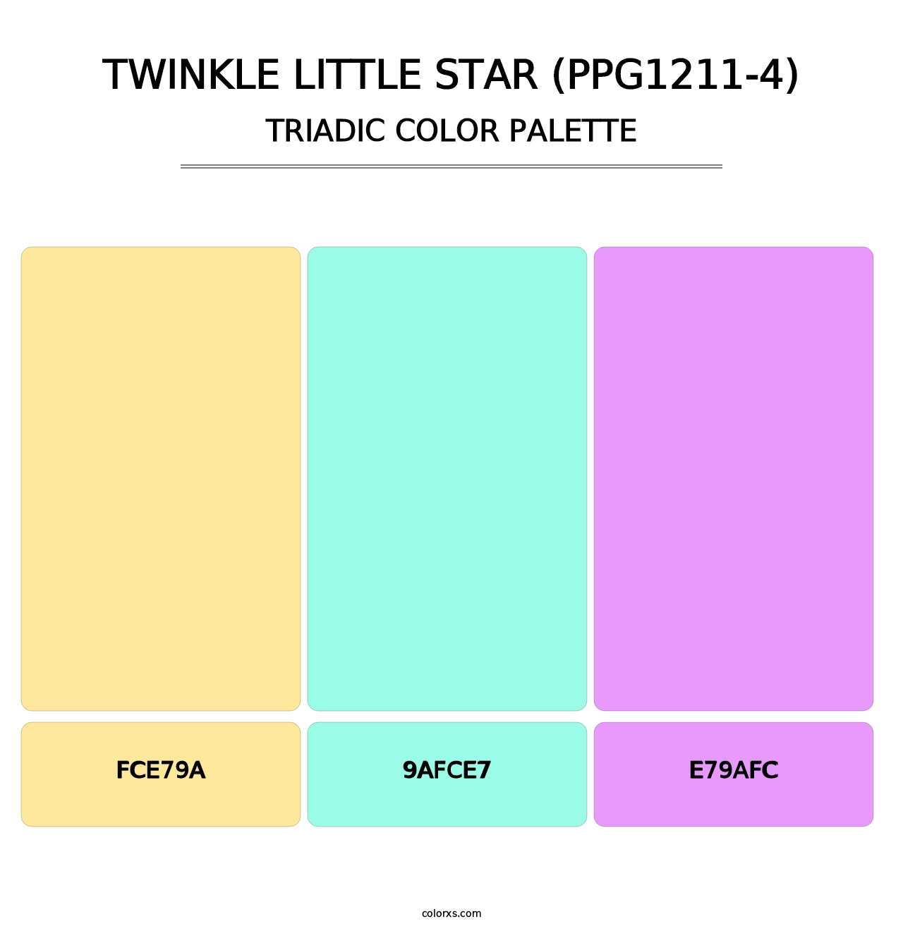 Twinkle Little Star (PPG1211-4) - Triadic Color Palette