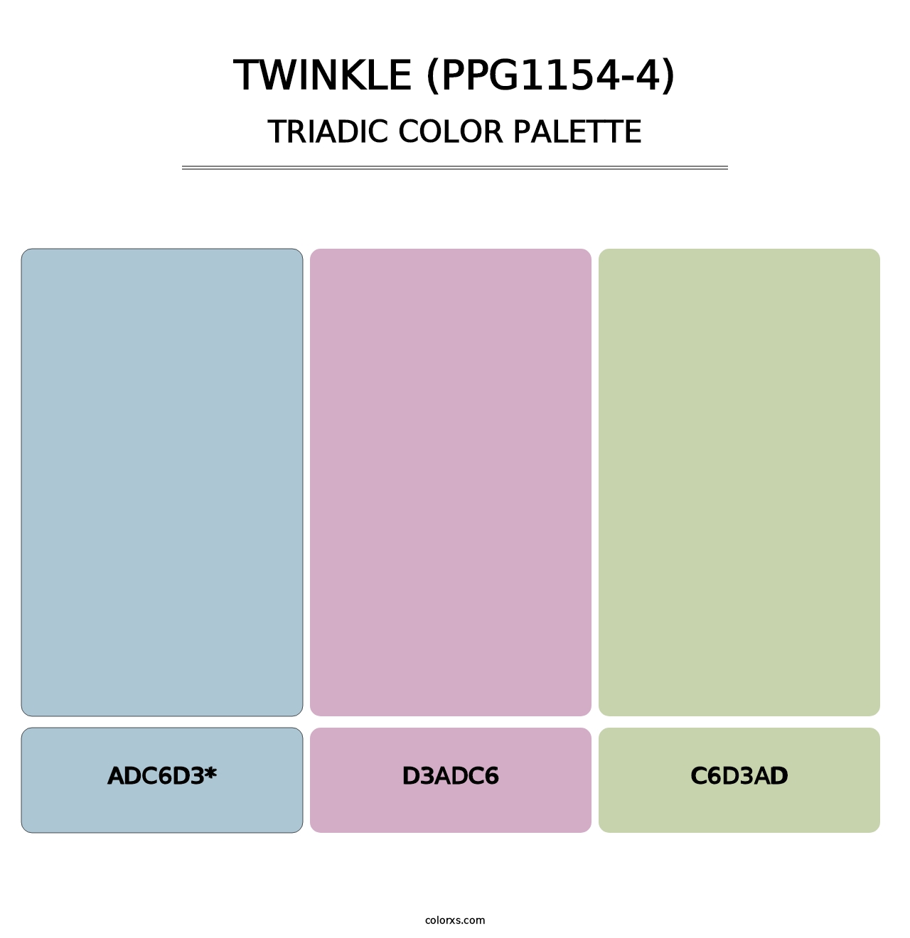 Twinkle (PPG1154-4) - Triadic Color Palette