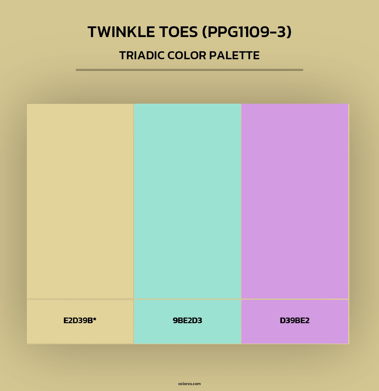 Twinkle Toes (PPG1109-3) - Triadic Color Palette