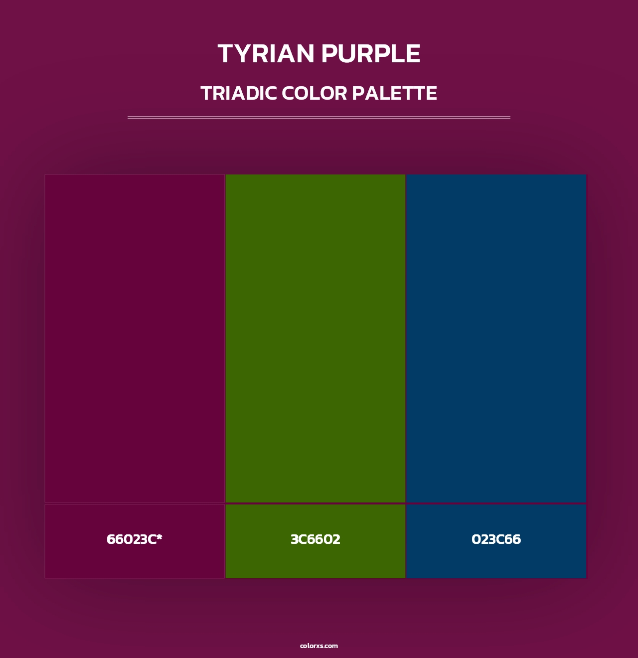 Tyrian Purple - Triadic Color Palette