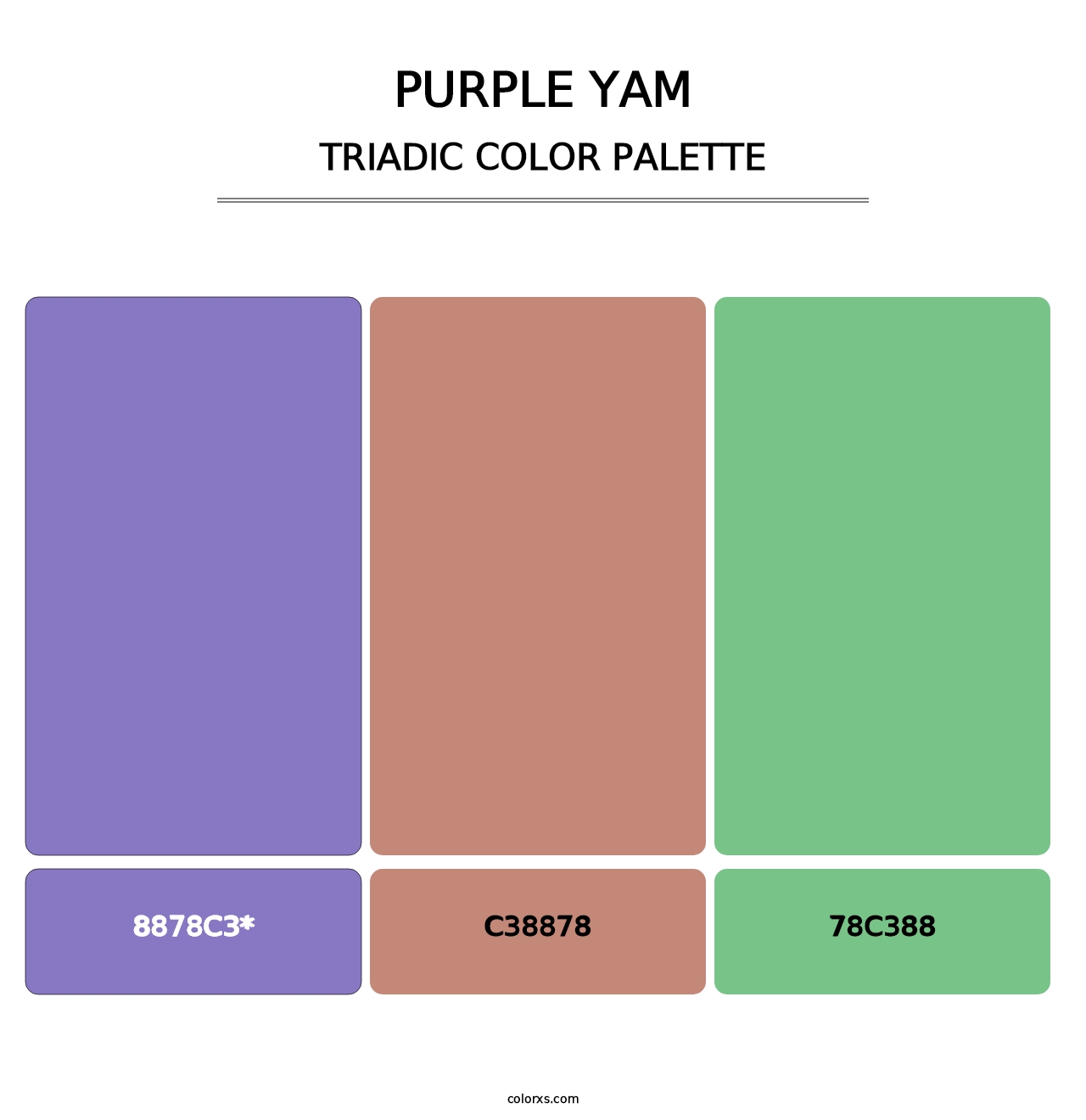 Purple Yam - Triadic Color Palette