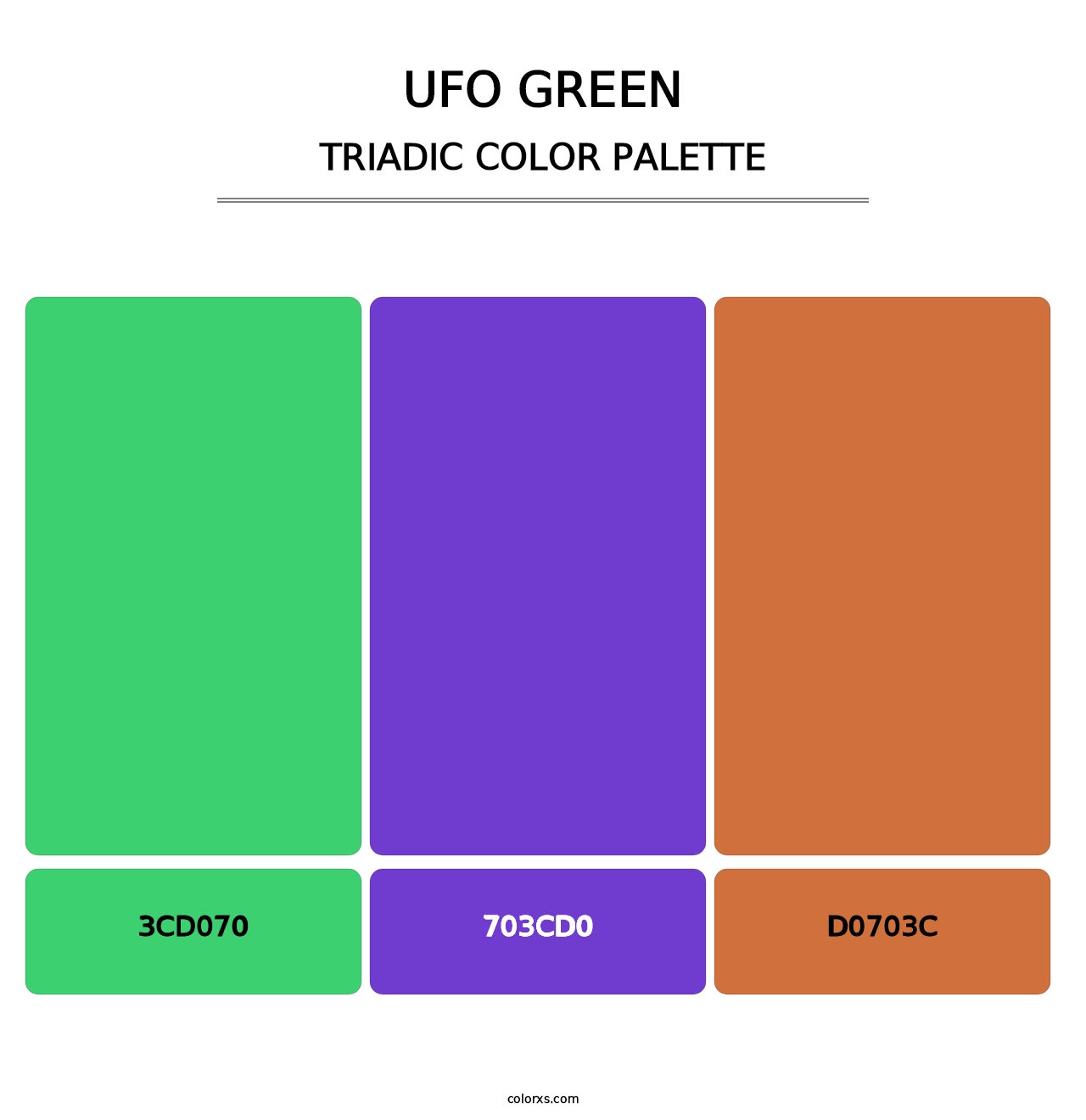 UFO Green - Triadic Color Palette
