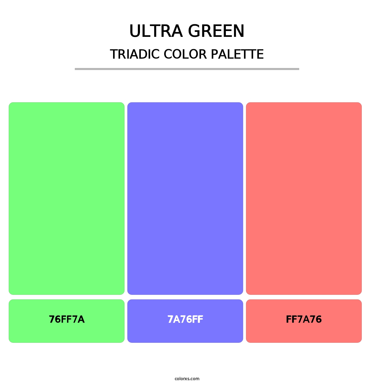 Ultra Green - Triadic Color Palette