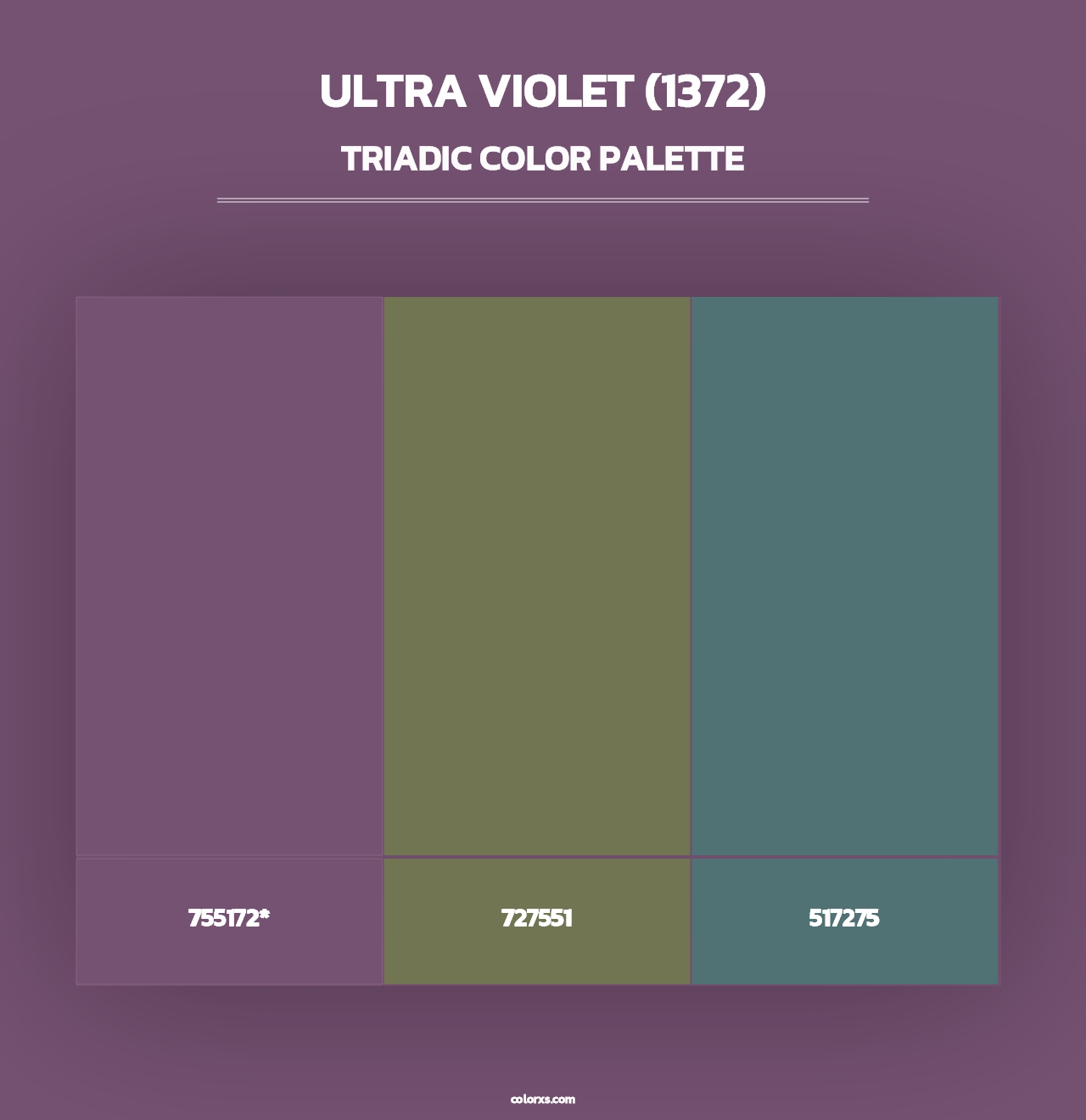 Ultra Violet (1372) - Triadic Color Palette