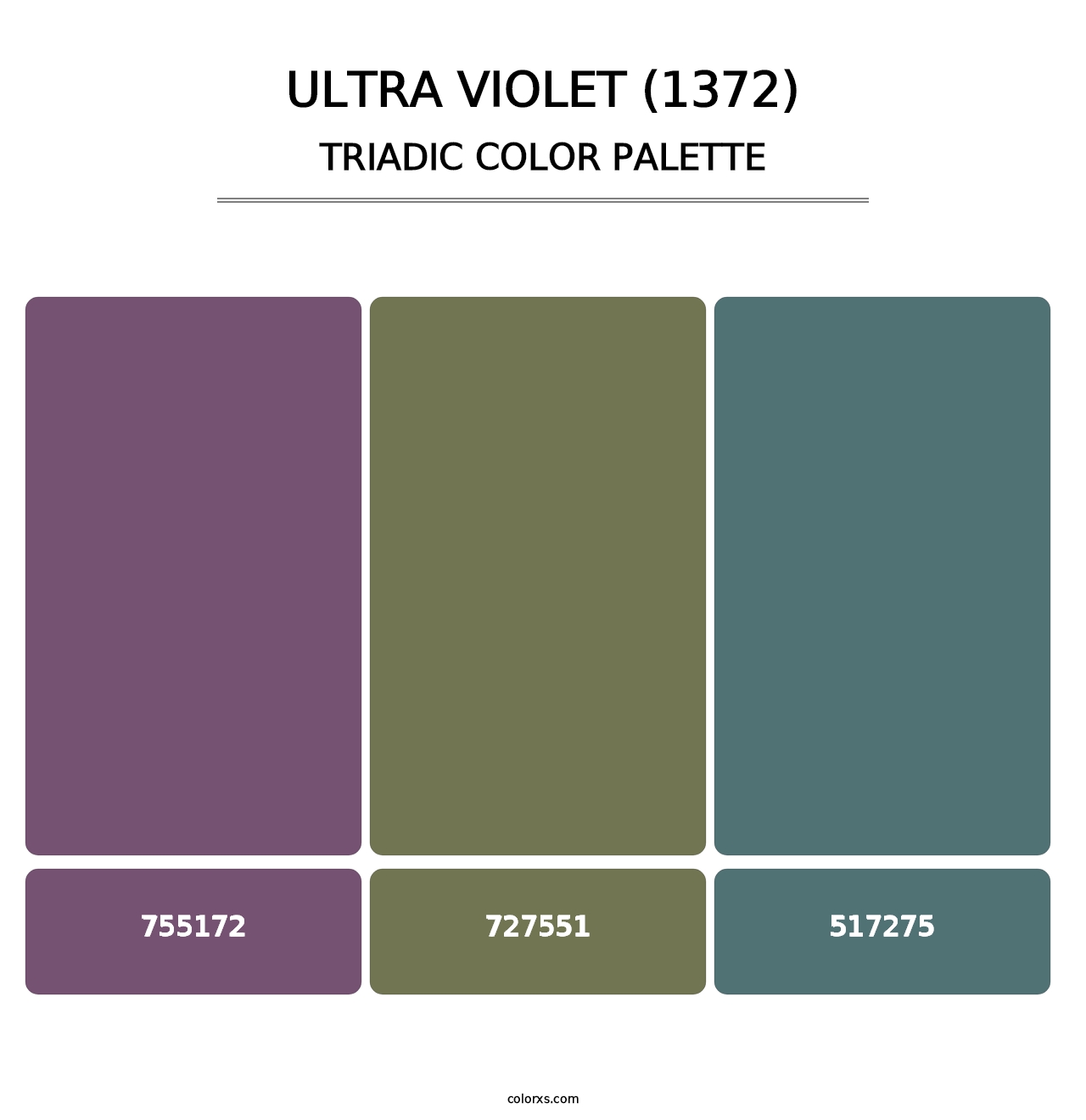 Ultra Violet (1372) - Triadic Color Palette