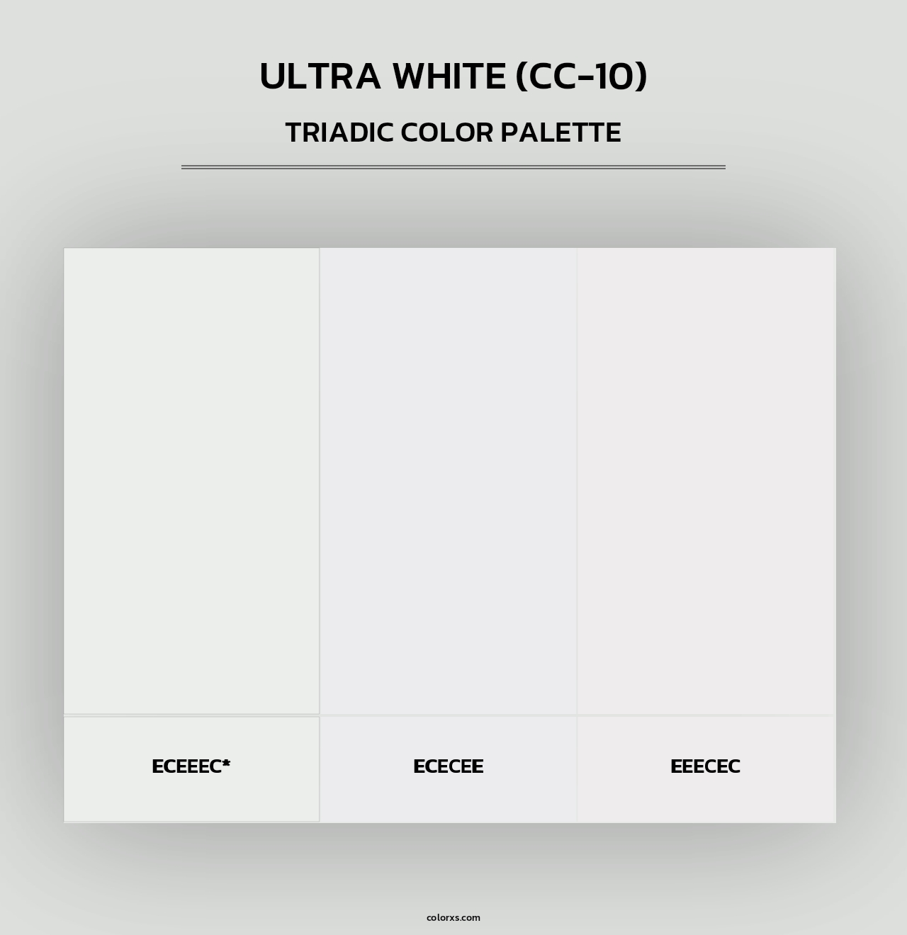 Ultra White (CC-10) - Triadic Color Palette