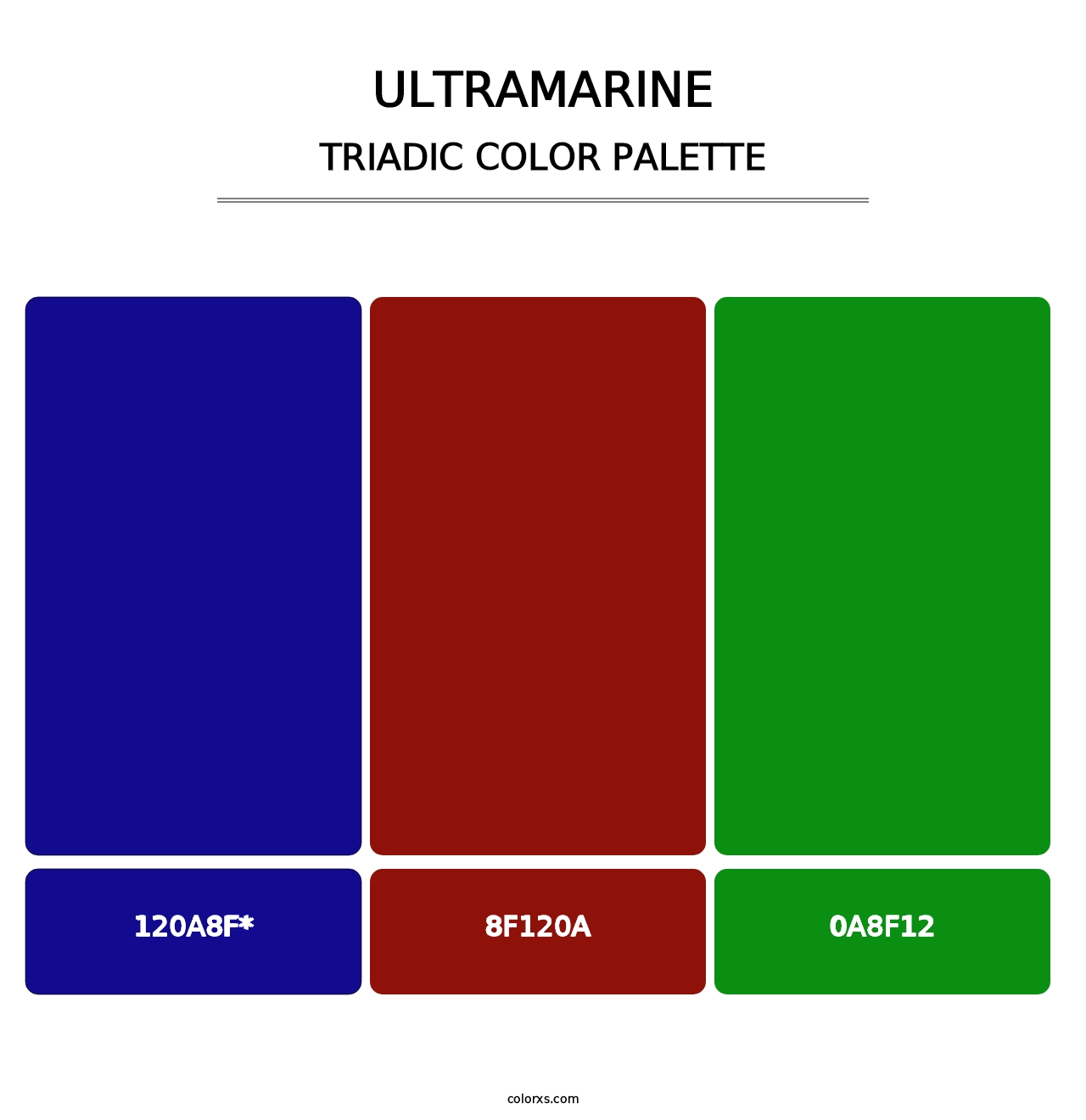 Ultramarine - Triadic Color Palette
