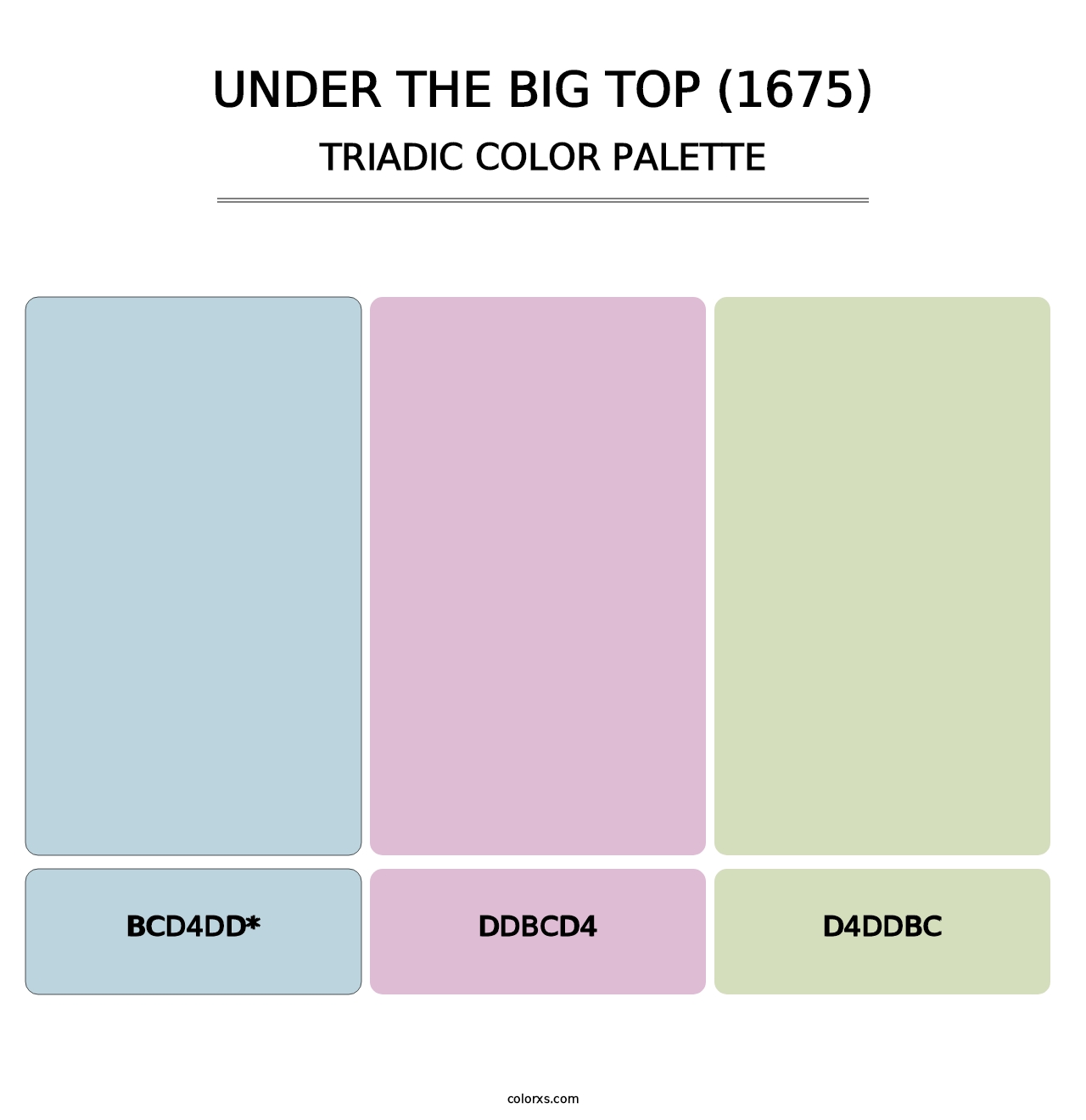Under the Big Top (1675) - Triadic Color Palette