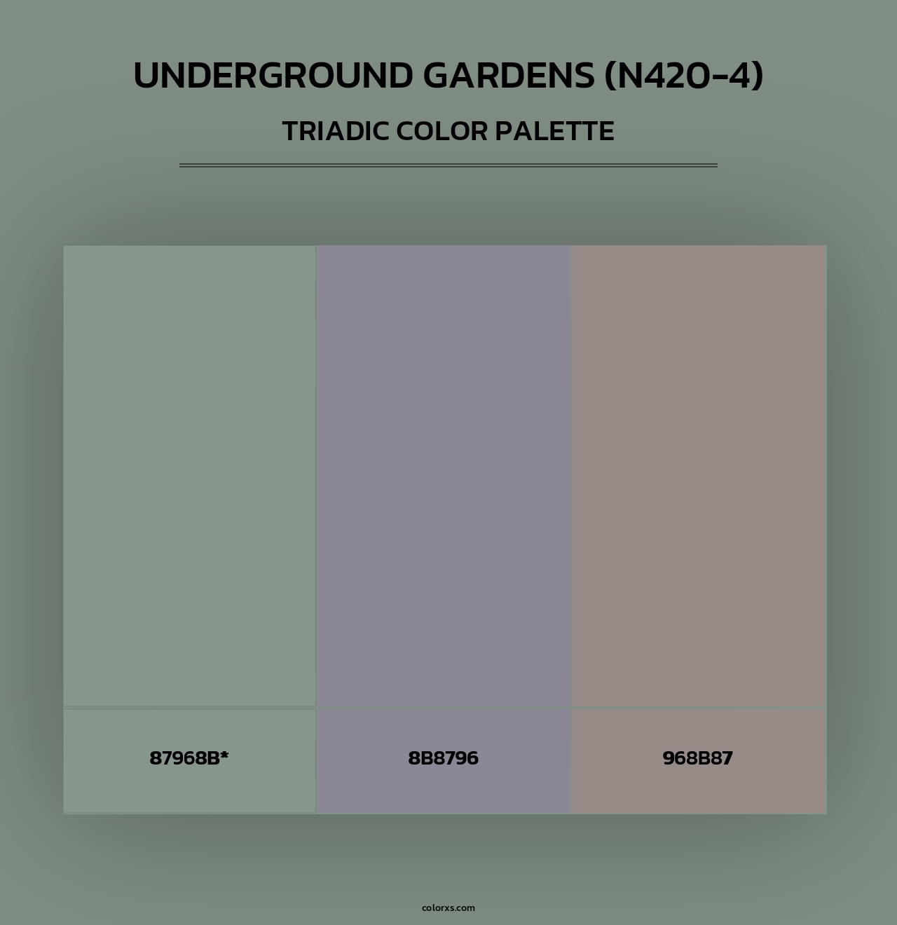 Underground Gardens (N420-4) - Triadic Color Palette
