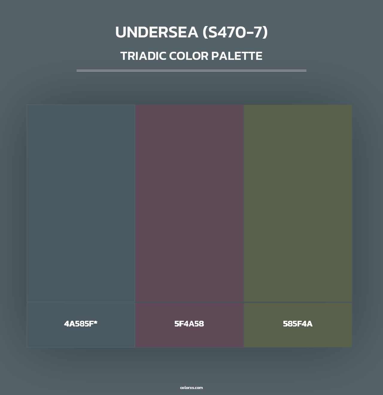 Undersea (S470-7) - Triadic Color Palette