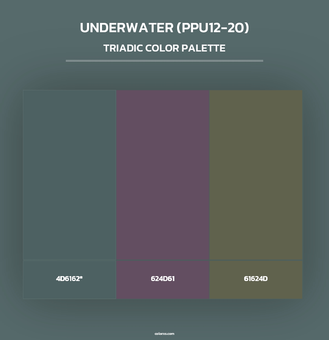 Underwater (PPU12-20) - Triadic Color Palette