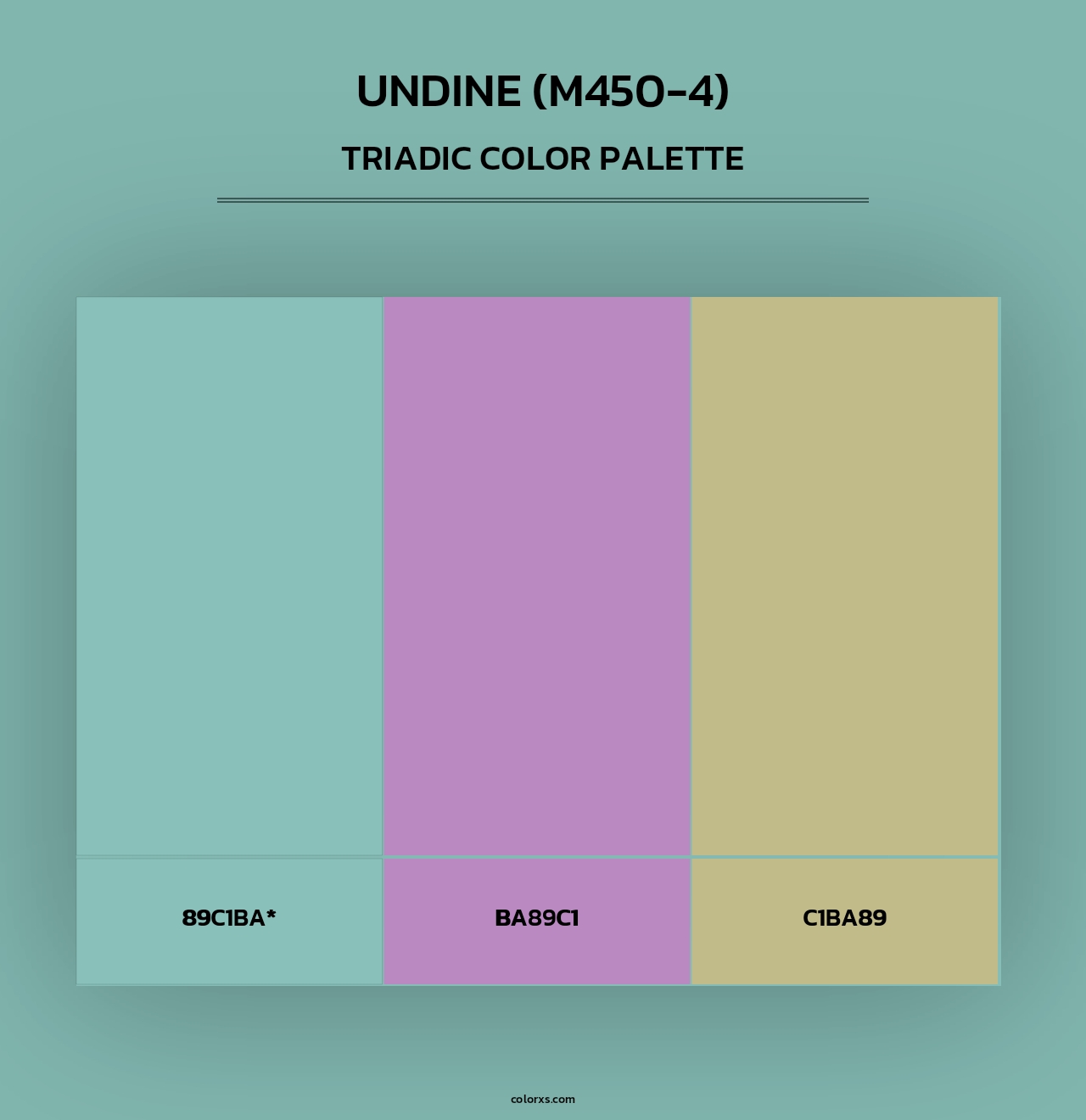 Undine (M450-4) - Triadic Color Palette