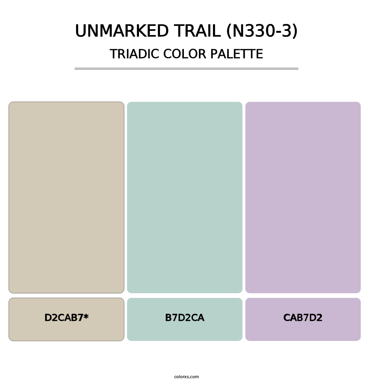 Unmarked Trail (N330-3) - Triadic Color Palette