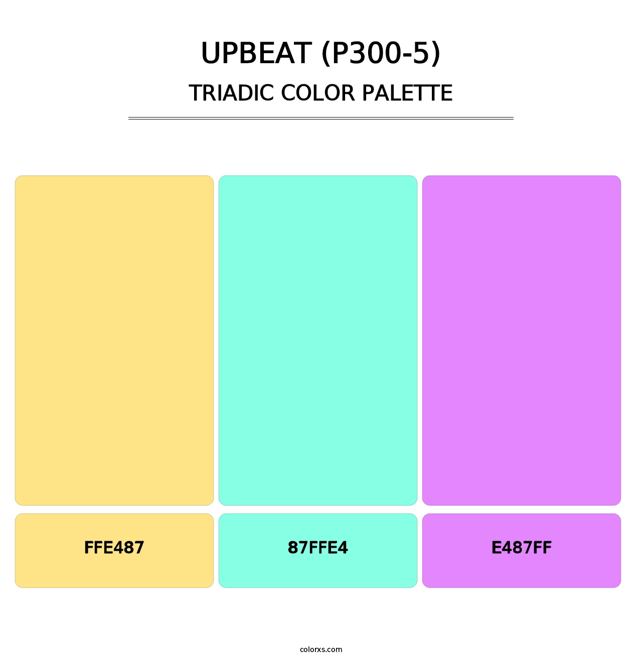 Upbeat (P300-5) - Triadic Color Palette